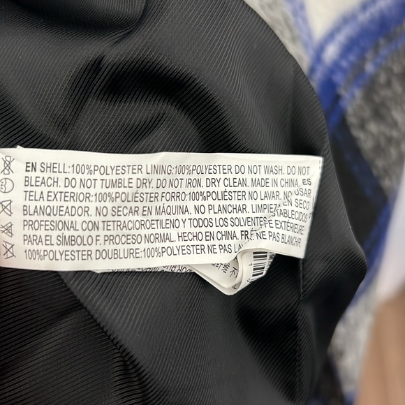 Forever 21 Oversized Long Plaid Coat - Picture 7 of 12